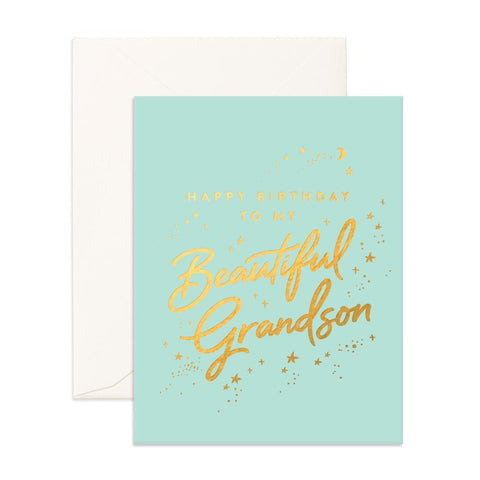 Card - Beautiful Grandson - Fox & Fallow