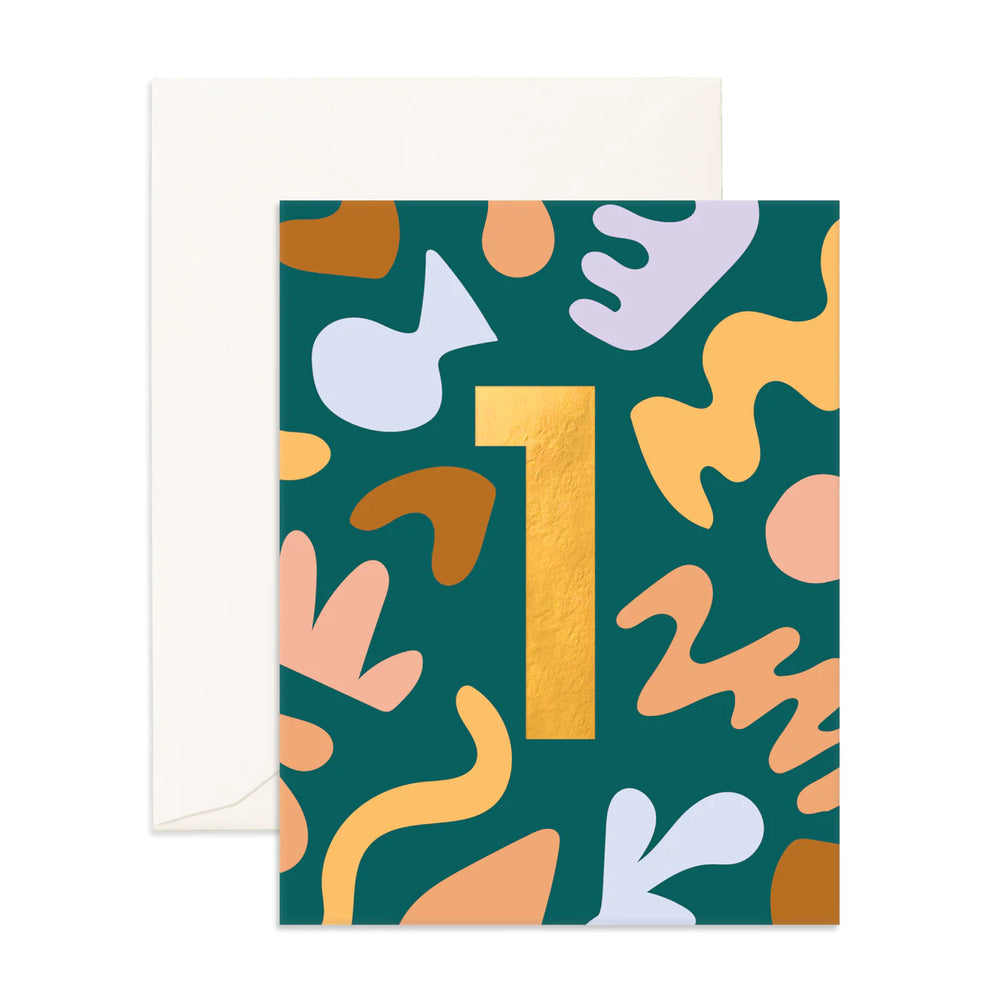 No. 1 Party Greeting Card - Fox & Fallow