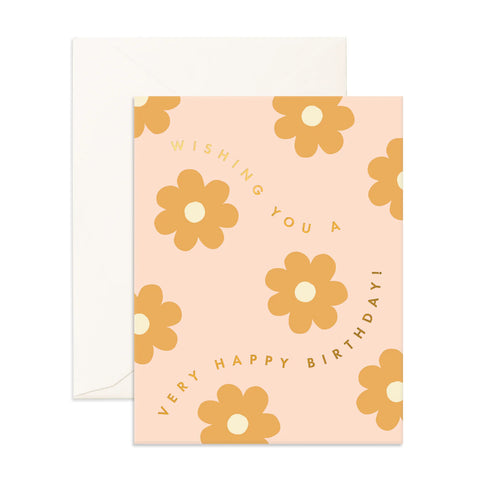 Happy Birthday Daisy Chain Greeting Card  - Fox & Fallow
