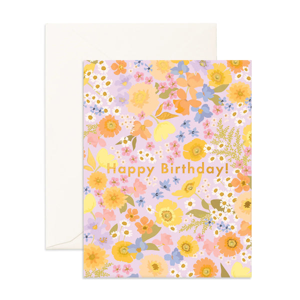 Birthday Floralscape Greeting Card - Fox & Fallow
