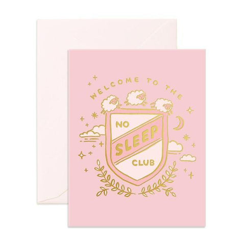 Card - 'No Sleep Club' Blush - Fox & Fallow