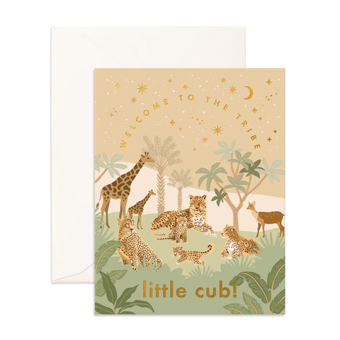 Welcome Little Cub Greeting Card - Fox & Fallow