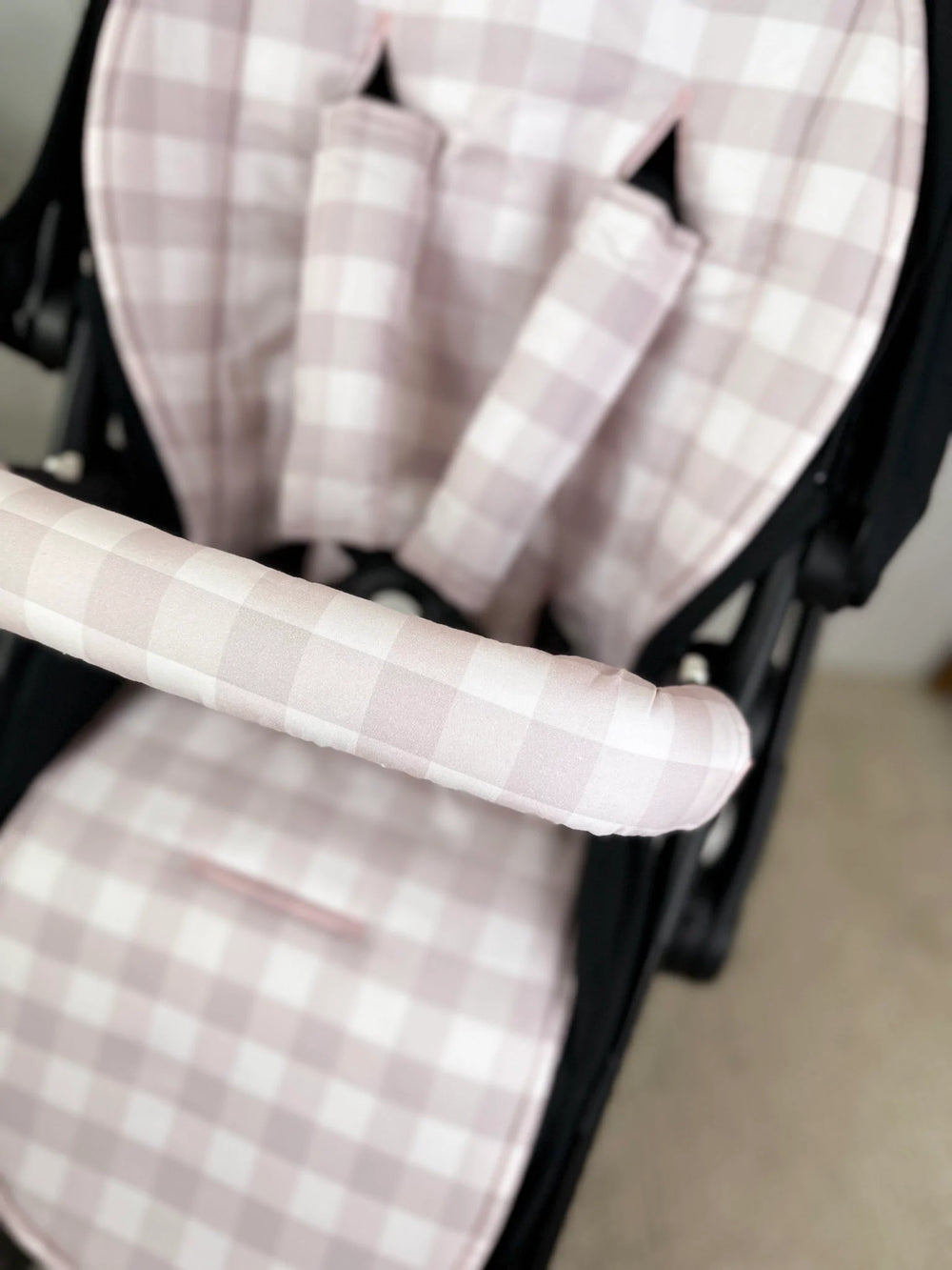 Pram Liner | Blush Gingham - Bambella Designs