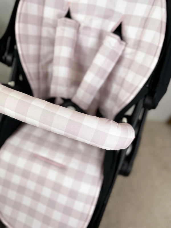 Pram Liner | Blush Gingham - Bambella Designs