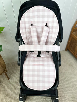 Pram Liner | Blush Gingham - Bambella Designs