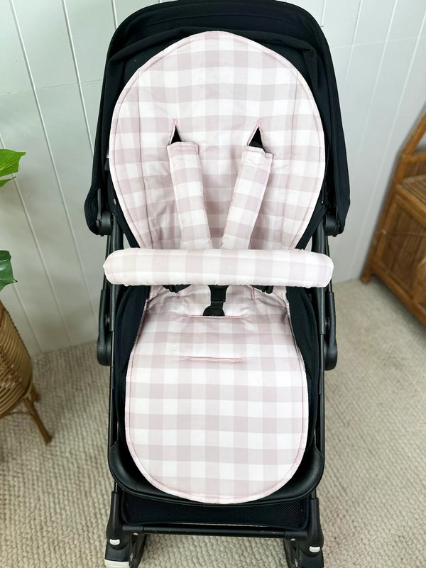 Pram Liner | Blush Gingham - Bambella Designs
