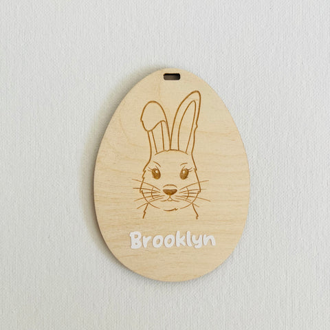 Personalised Bunny Easter Tag - Felt in Bloom