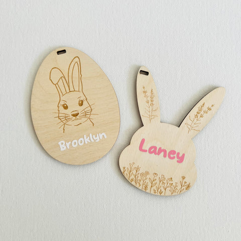 Personalised Bunny Easter Tag - Felt in Bloom