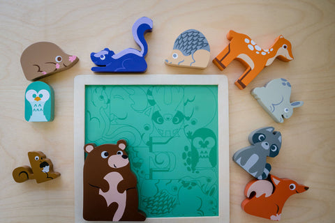 Woodland Animal Chunky Puzzle - Kiddie Connect