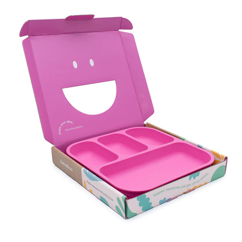 Bento-Style - Divided Plate - Pink - Bobo & Boo