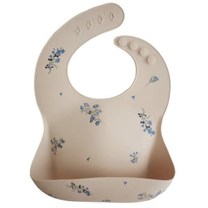 Silicone Bib - Lilac Flowers - Mushie