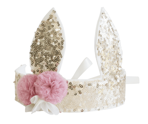 Sequin Bunny Crown Gold - Alimrose