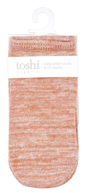 Organic Socks Ankle Marle Feather - Toshi DISCOUNTED