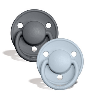 De Lux - Silicone - One Size - Iron/Baby Blue - BIBS Denmark