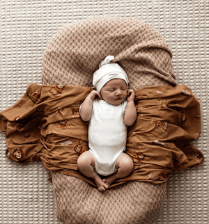 Milk Ribbed Knotted Beanie - Snuggle Hunny Kids