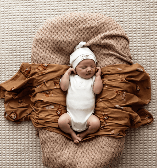 Milk Ribbed Knotted Beanie - Snuggle Hunny Kids