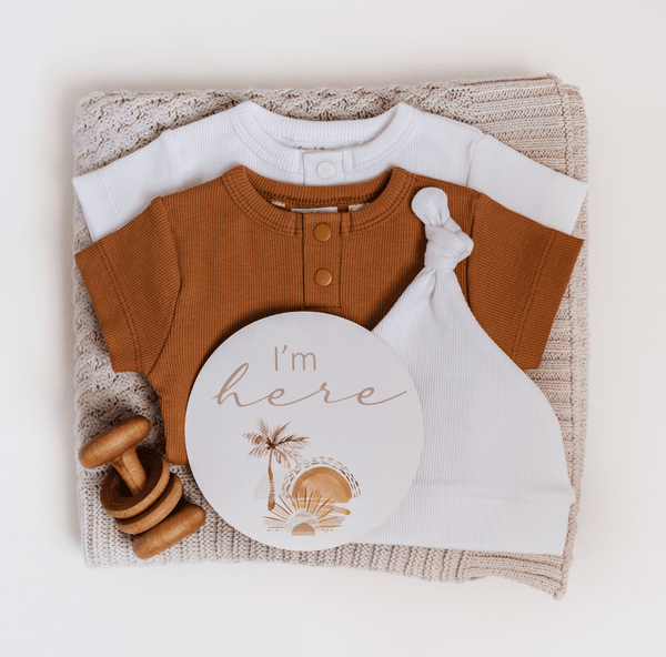 Milk Ribbed Knotted Beanie - Snuggle Hunny Kids