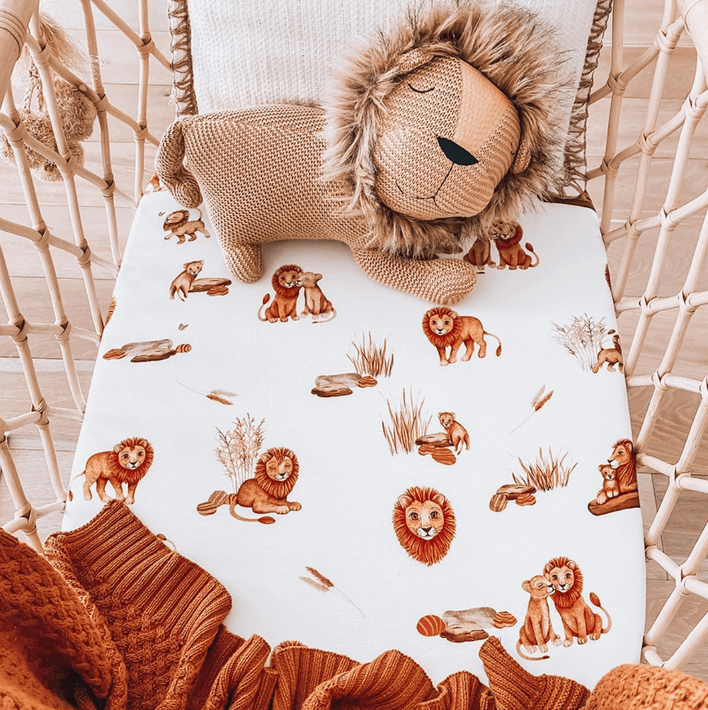 Lion Bassinet Sheet / Change Pad Cover - Snuggle Hunny Kids