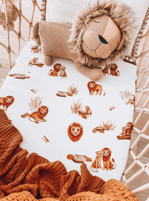 Lion Bassinet Sheet / Change Pad Cover - Snuggle Hunny Kids