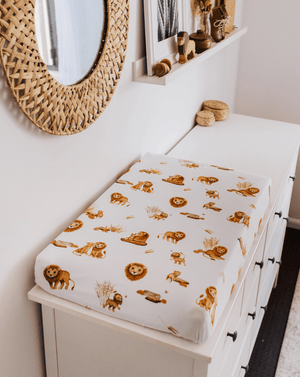 Lion Bassinet Sheet / Change Pad Cover - Snuggle Hunny Kids