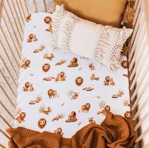 Lion Fitted Cot Sheet - Snuggle Hunny Kids