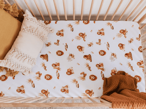 Lion Fitted Cot Sheet - Snuggle Hunny Kids