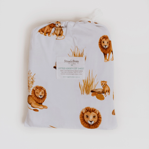 Lion Fitted Cot Sheet - Snuggle Hunny Kids