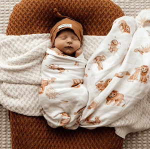 Lion Organic Muslin Wrap - Snuggle Hunny Kids