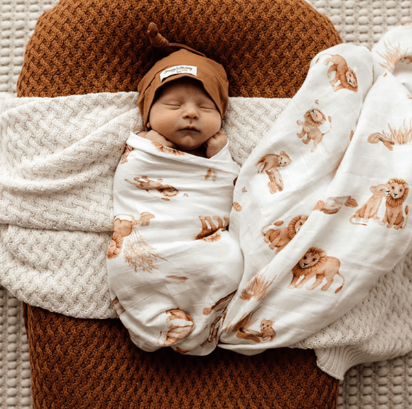 Lion Organic Muslin Wrap - Snuggle Hunny Kids