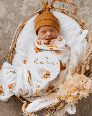 Lion Organic Muslin Wrap - Snuggle Hunny Kids
