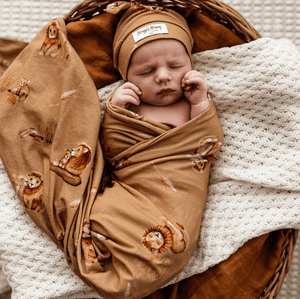 Roar Baby Jersey Wrap & Beanie Set - Snuggle Hunny Kids