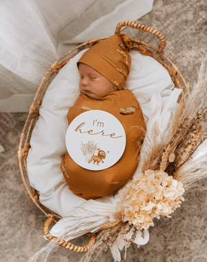 Roar Baby Jersey Wrap & Beanie Set - Snuggle Hunny Kids