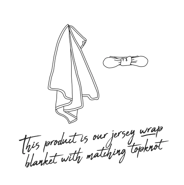 Rosebud Jersey Wrap & Topknot Set - Snuggle Hunny