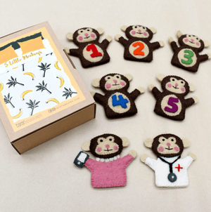 Five Little Monkeys - Finger Puppet Set - Tara's Treasures