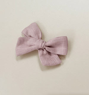 Pinwheel Bow - Lilac Linen - Little and Fern