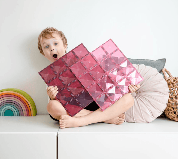 Base Plate pack - 2 pc - Pink & Berry - Connetix Tiles