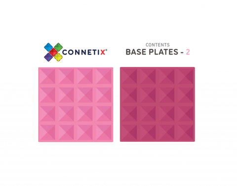 Base Plate pack - 2 pc - Pink & Berry - Connetix Tiles