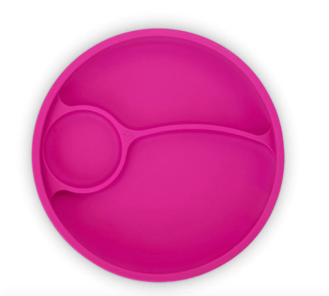 Divided Suction Plate - Riberry Pink - Brightberry