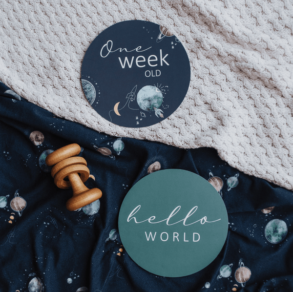 Milky Way & Soft Moss Milestone Cards - Snuggle Hunny Kids