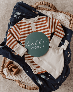 Milky Way & Soft Moss Milestone Cards - Snuggle Hunny Kids