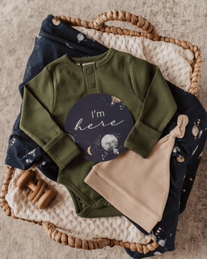 Milky Way & Soft Moss Milestone Cards - Snuggle Hunny Kids