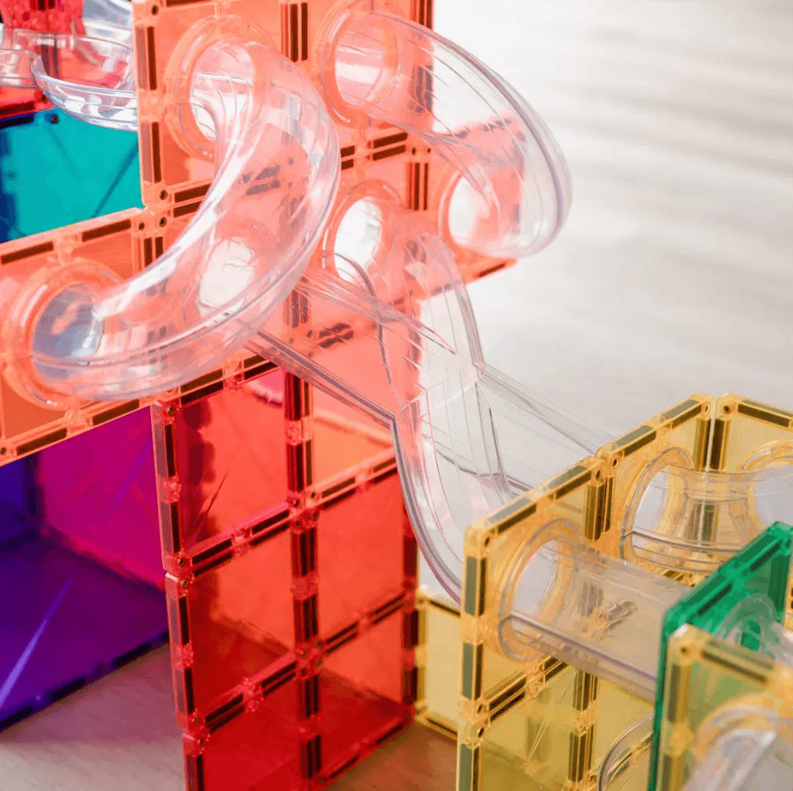 Rainbow Ball Run Expansion Pack 66 pc - Connetix Tiles