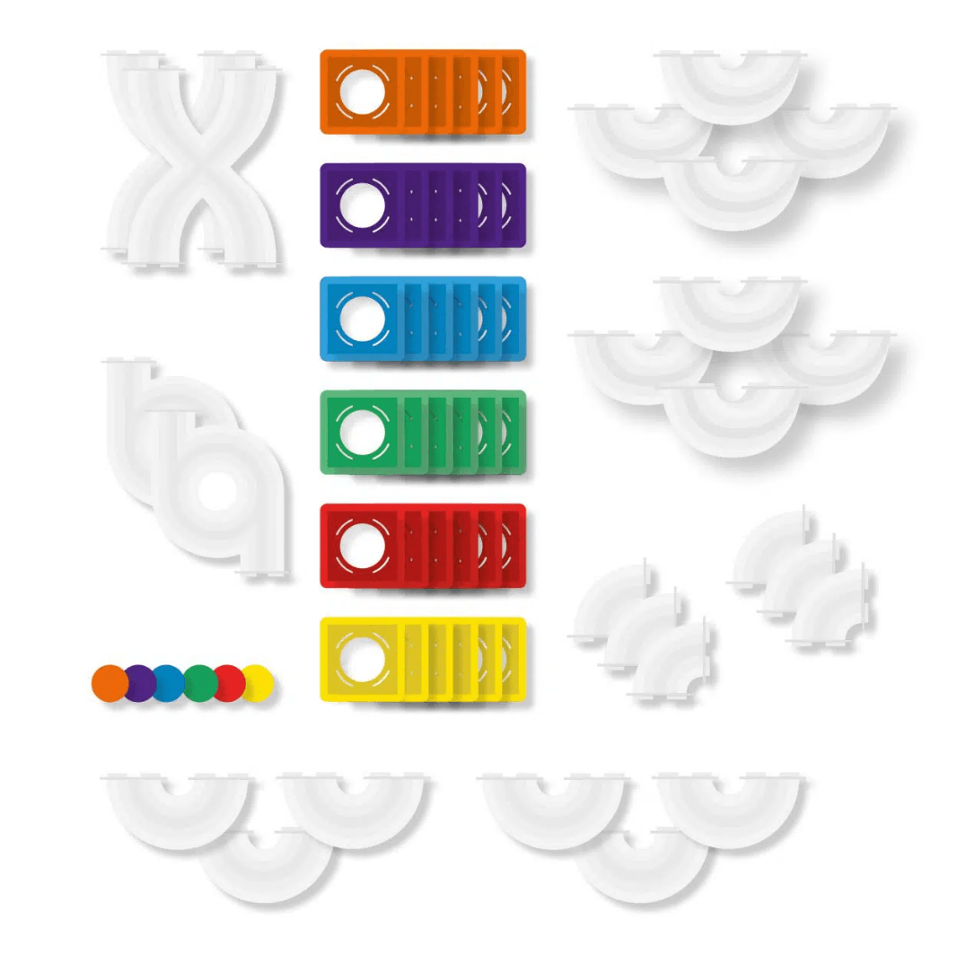 Rainbow Ball Run Expansion Pack 66 pc - Connetix Tiles