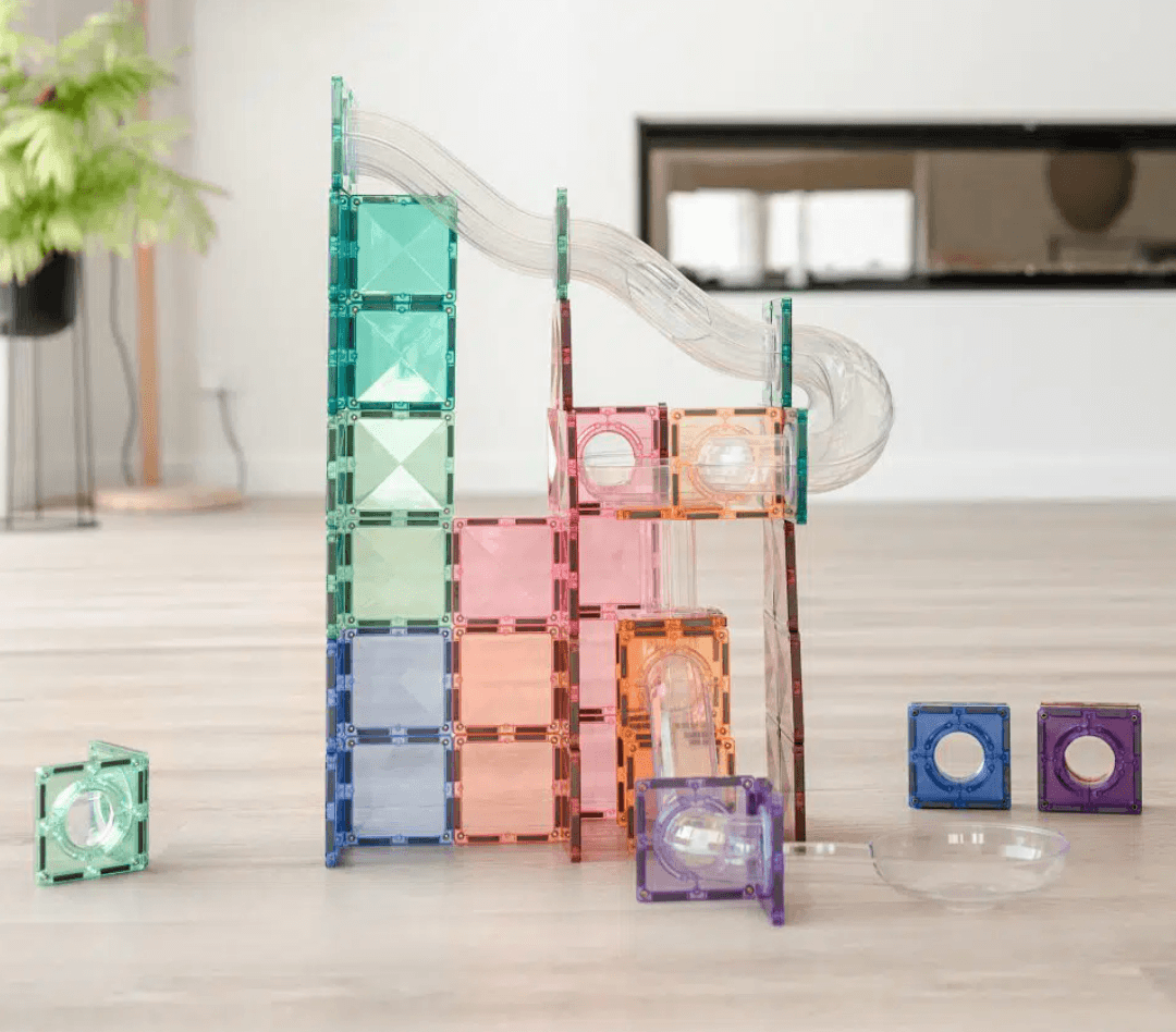 Pastel Ball Run Expansion Pack 80 pc - Connetix Tiles