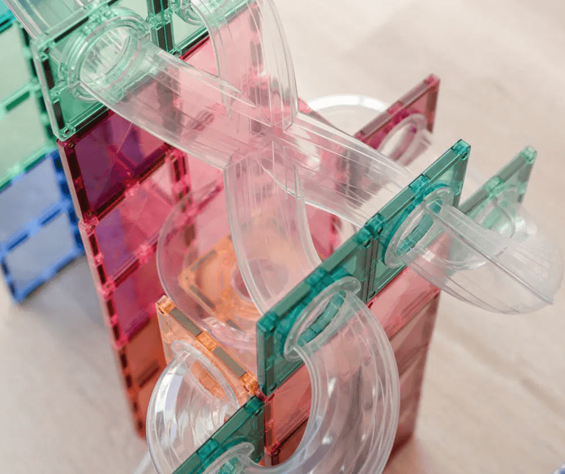 Pastel Ball Run Expansion Pack 80 pc - Connetix Tiles