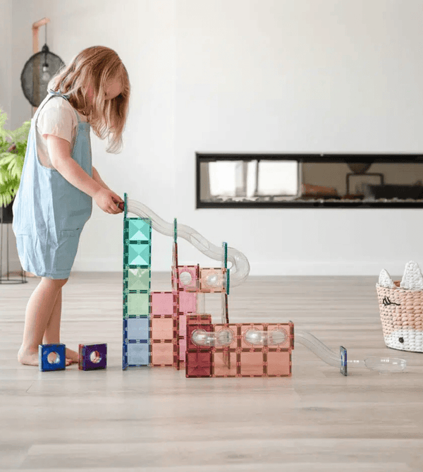 Pastel Ball Run Expansion Pack 80 pc - Connetix Tiles