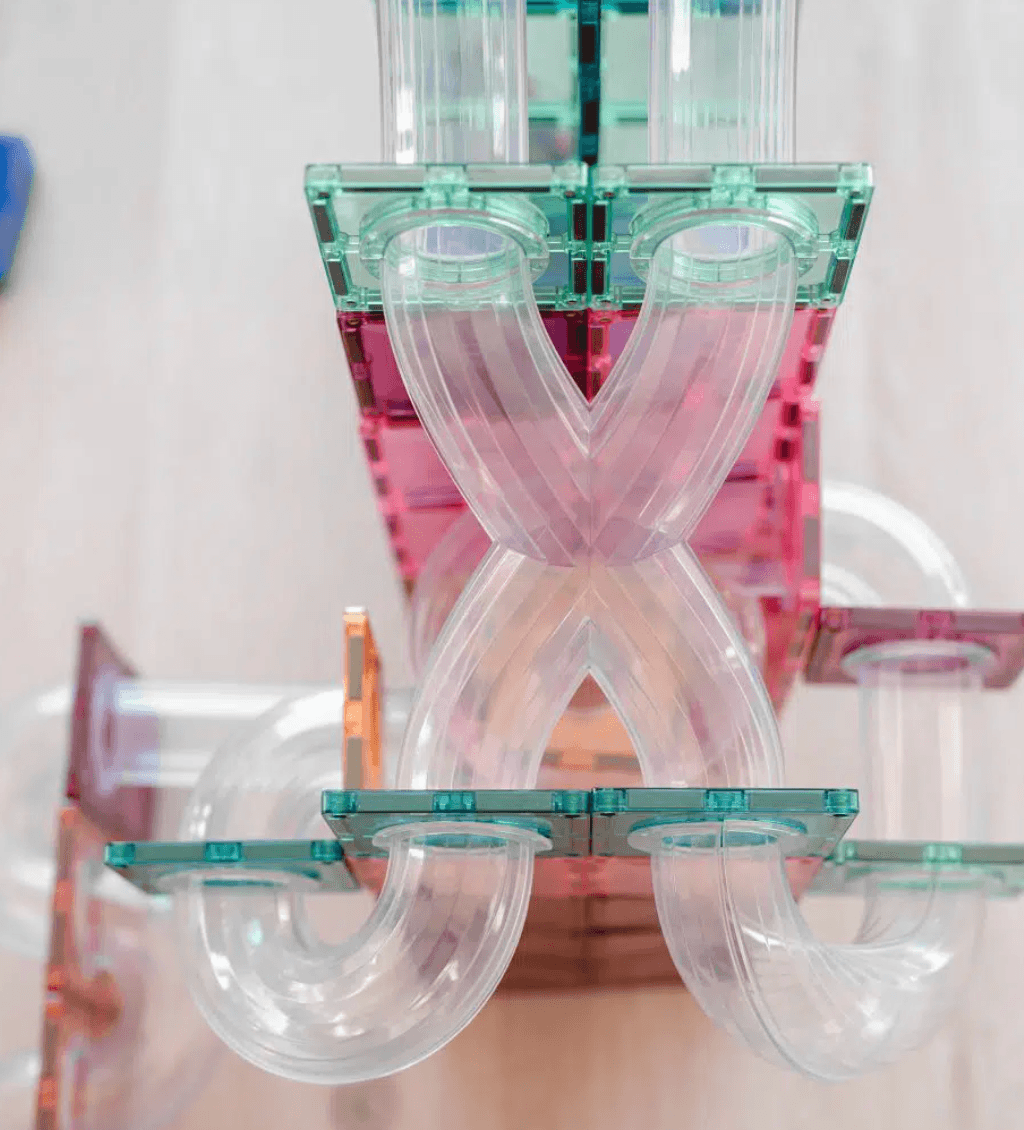 Pastel Ball Run Expansion Pack 80 pc - Connetix Tiles