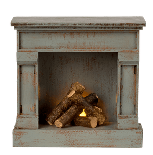 Miniature Fire Place - Dusty Green - Maileg