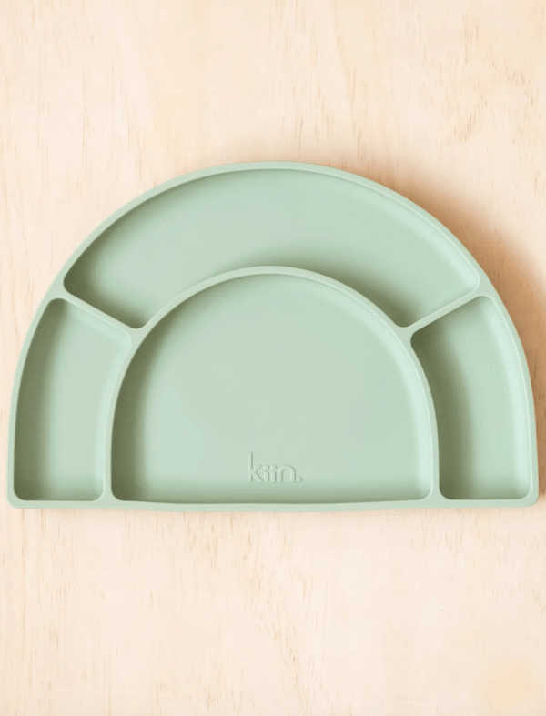 Silicone Divided Plate - Sage - Kiin