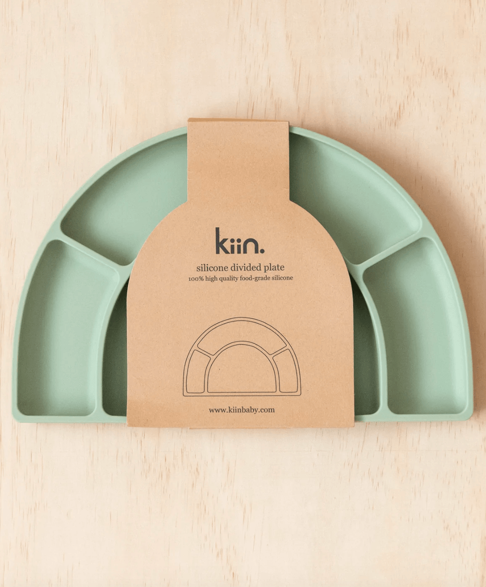 Silicone Divided Plate - Sage - Kiin